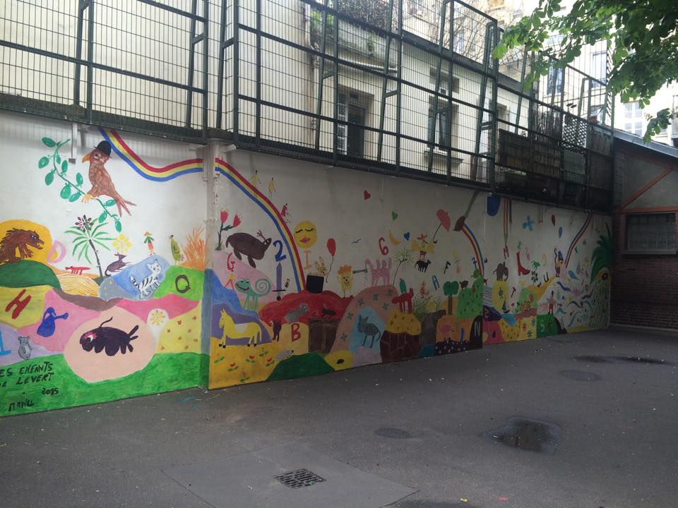 fresque 2015 avec les enfants 