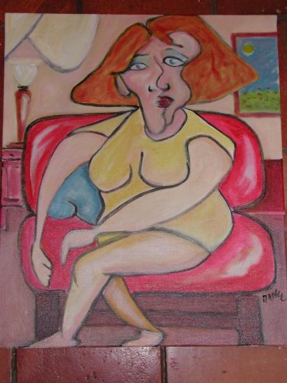 elle au fauteuil rouge   janvier 2010