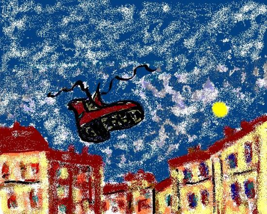 au dessu de la ville