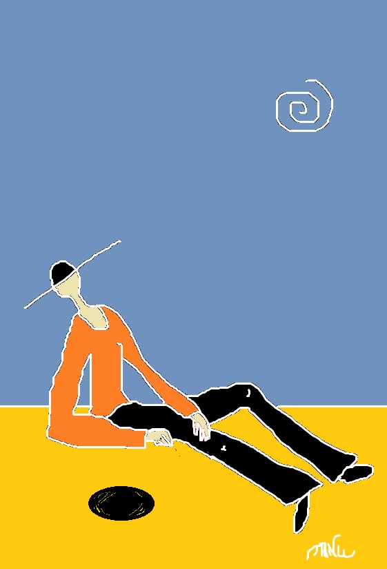 l homme au bord du trou